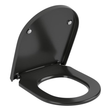 Villeroy & Boch 8M42S1R7 - Toalettsits SoftClose SUBWAY, svart