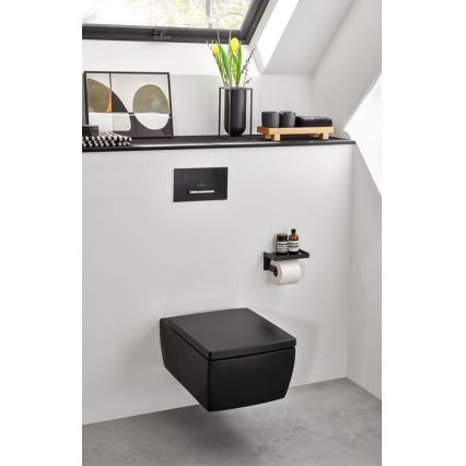 Villeroy & Boch 922169AN - Spolknapp VICONNECT matt svart/matt krom