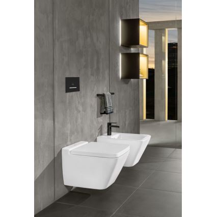 Villeroy & Boch 922169AN - Spolknapp VICONNECT matt svart/matt krom
