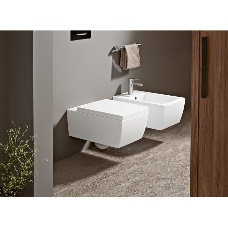 Villeroy & Boch 922169AN - Spolknapp VICONNECT matt svart/matt krom