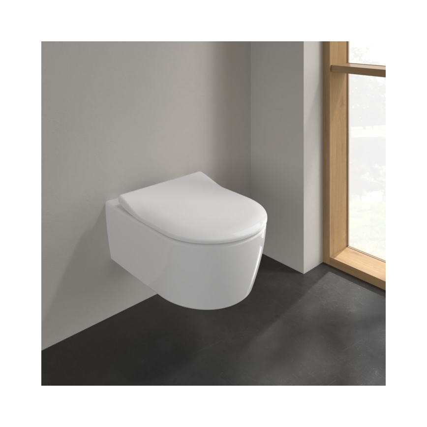 Villeroy & Boch 9M87S101 - Toalettsits SoftClose AVENTO vit