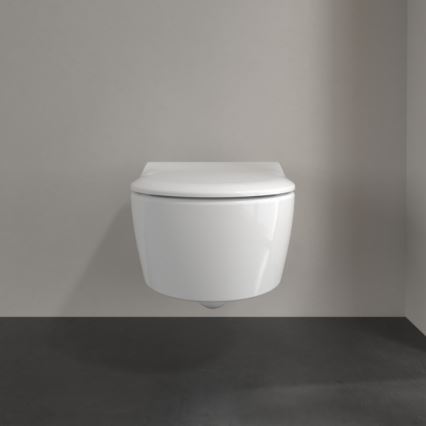 Villeroy & Boch 9M87S101 - Toalettsits SoftClose AVENTO vit