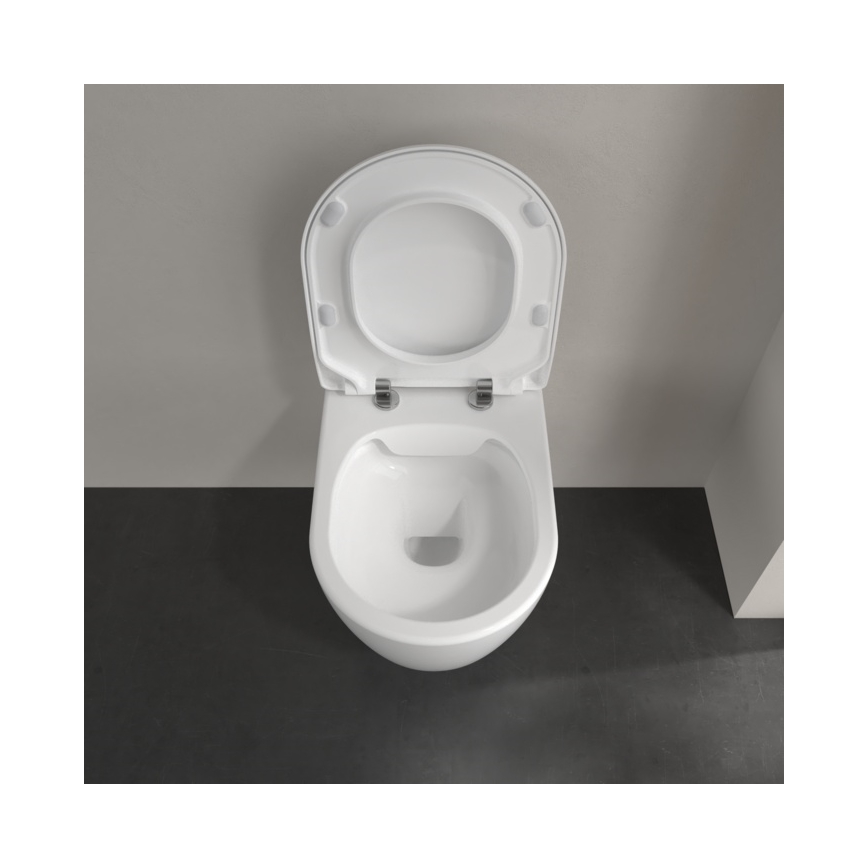 Villeroy & Boch 9M87S101 - Toalettsits SoftClose AVENTO vit