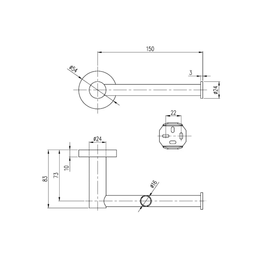 Villeroy & Boch TVA15101400061 - Toalettpappershållare ELEMENTS i blank krom