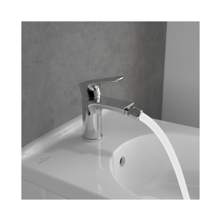 Villeroy & Boch TVB10420111061 - Bidettblandare + bottenventil O.NOVO blank krom