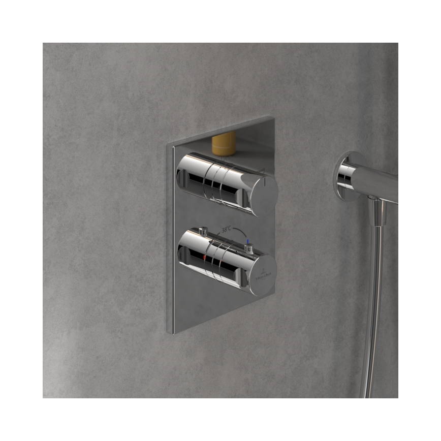 Villeroy & Boch TVD00065300061 - Termostatstyrd duschblandare för inbyggnad, blank krom