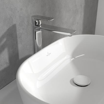 Villeroy & Boch TVW10410511061 - Tvättställsblandare med O.NOVO-bottenventil 29,5 cm polerad krom