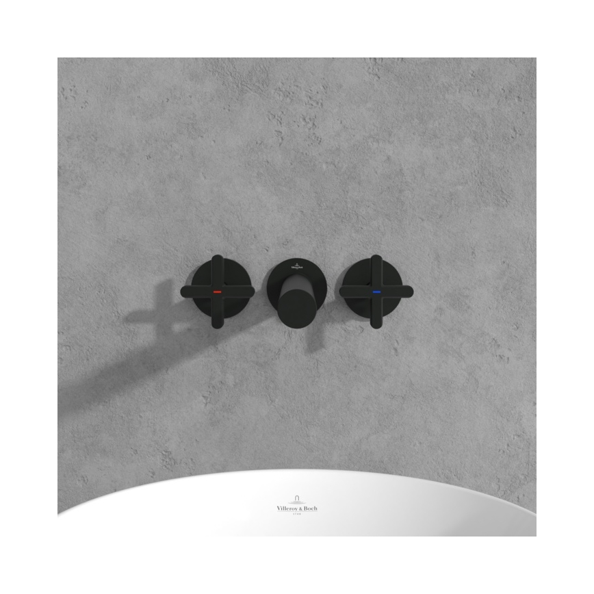 Villeroy & Boch TVZ106012000K5 - Tvättställsblandare LOOP&FRIENDS matt svart