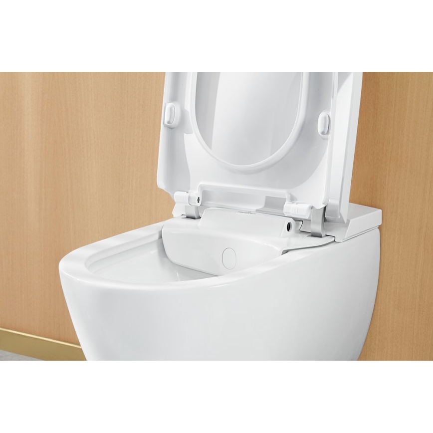 Villeroy & Boch V0E100R1 - Väggmonterad bidé med SoftClose VICLEAN-sits, keramik/vit +fjärrkontroll