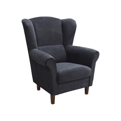 Vingad fåtölj GALA antracit