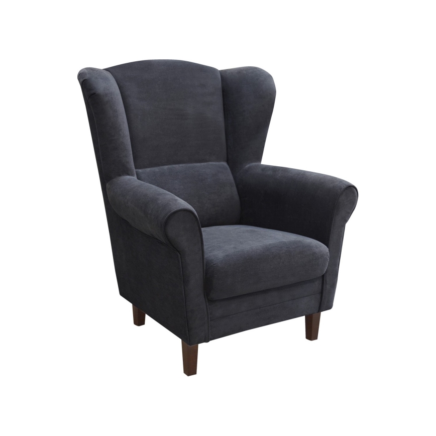 Vingad fåtölj GALA antracit