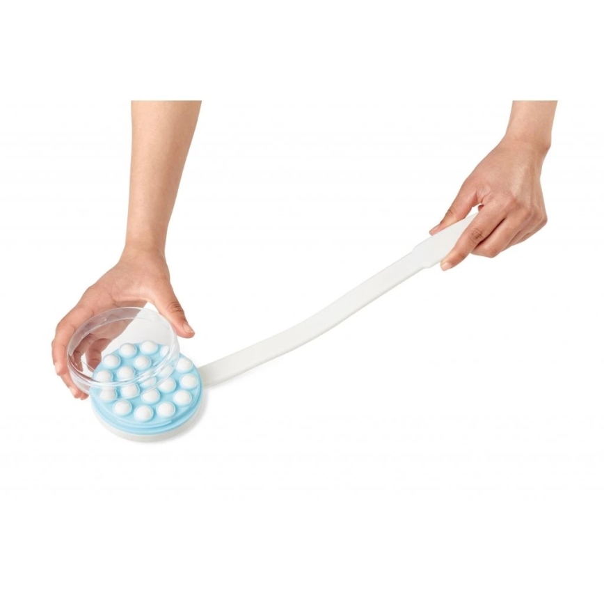 Vitility - Applikator för duschgel/kroppslotion vit/blå