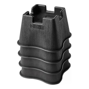 Vitility - Set med 4 sänghöjare, 7 cm, svart