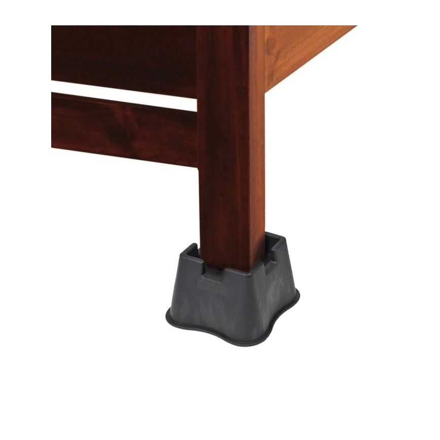 Vitility - Set med 4 sänghöjare, 7 cm, svart