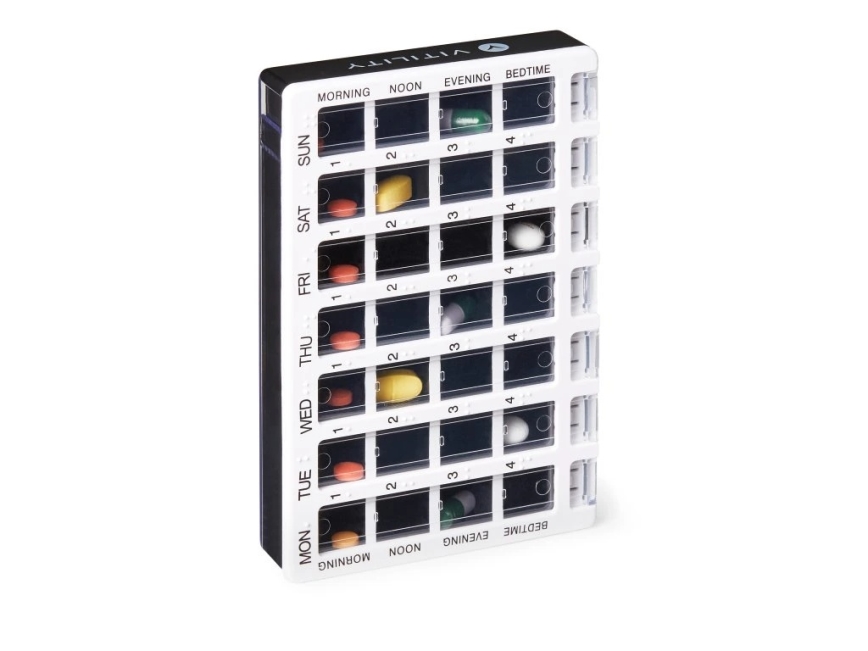 Vitility - Veckodosett vit/svart