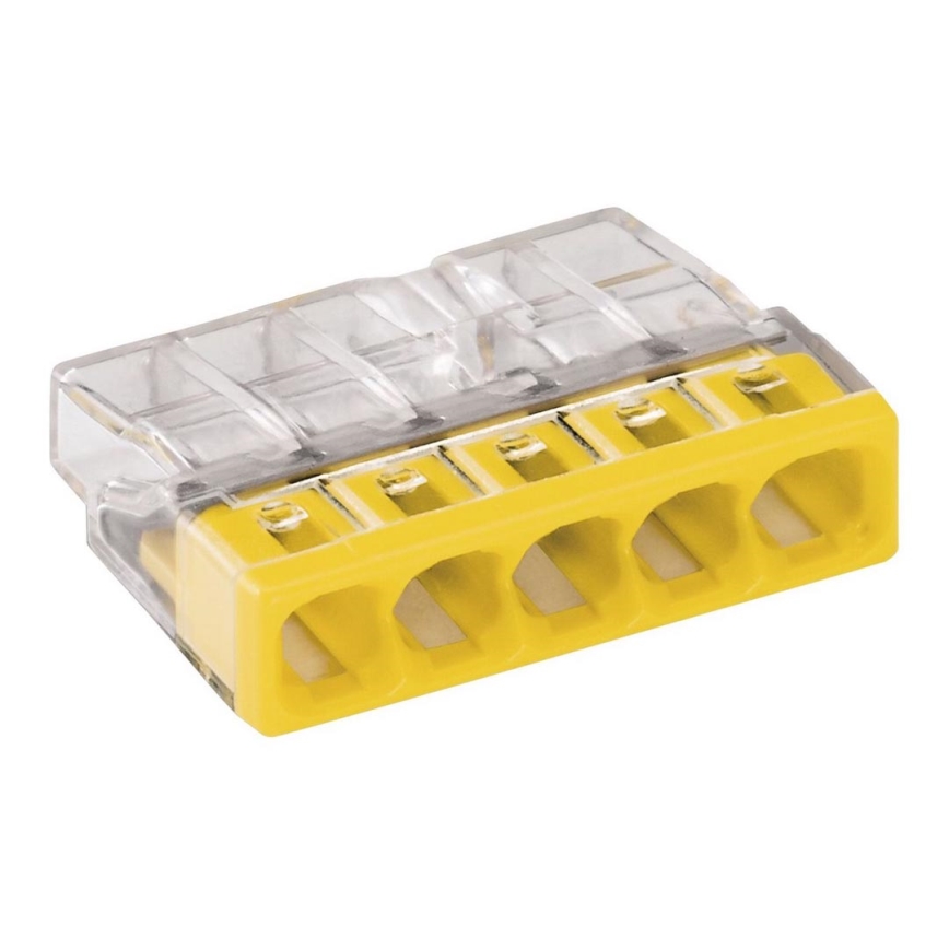 WAGO 2273-205 -Kopplingsdosa terminall COMPACT 5x2,5 450V gul
