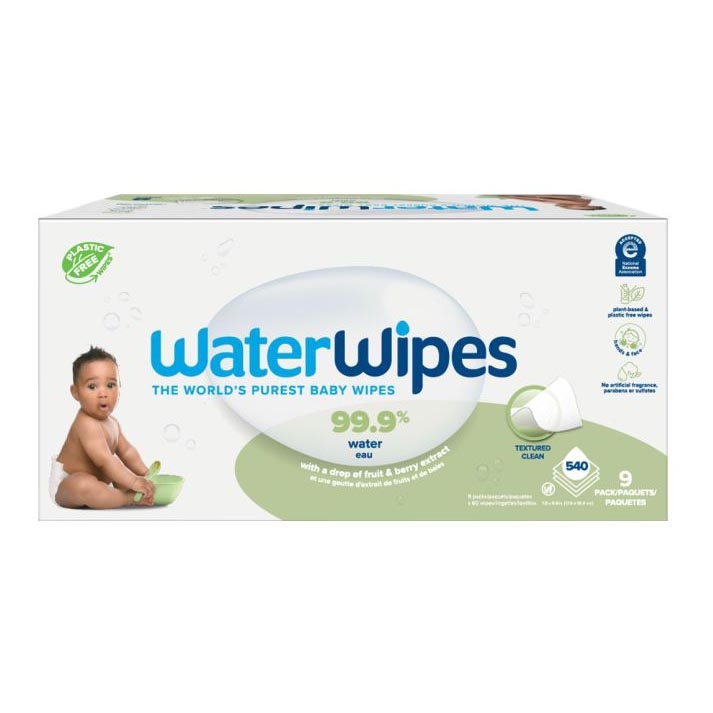 WaterWipes - KIT 9x plastfria våtservetter Soapberry 60 delar (540 pcs)