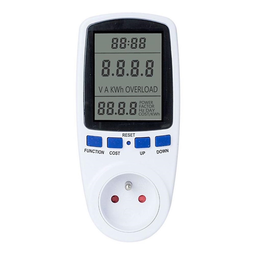 Wattmeter och elförbrukningsmätare 3600W/230V