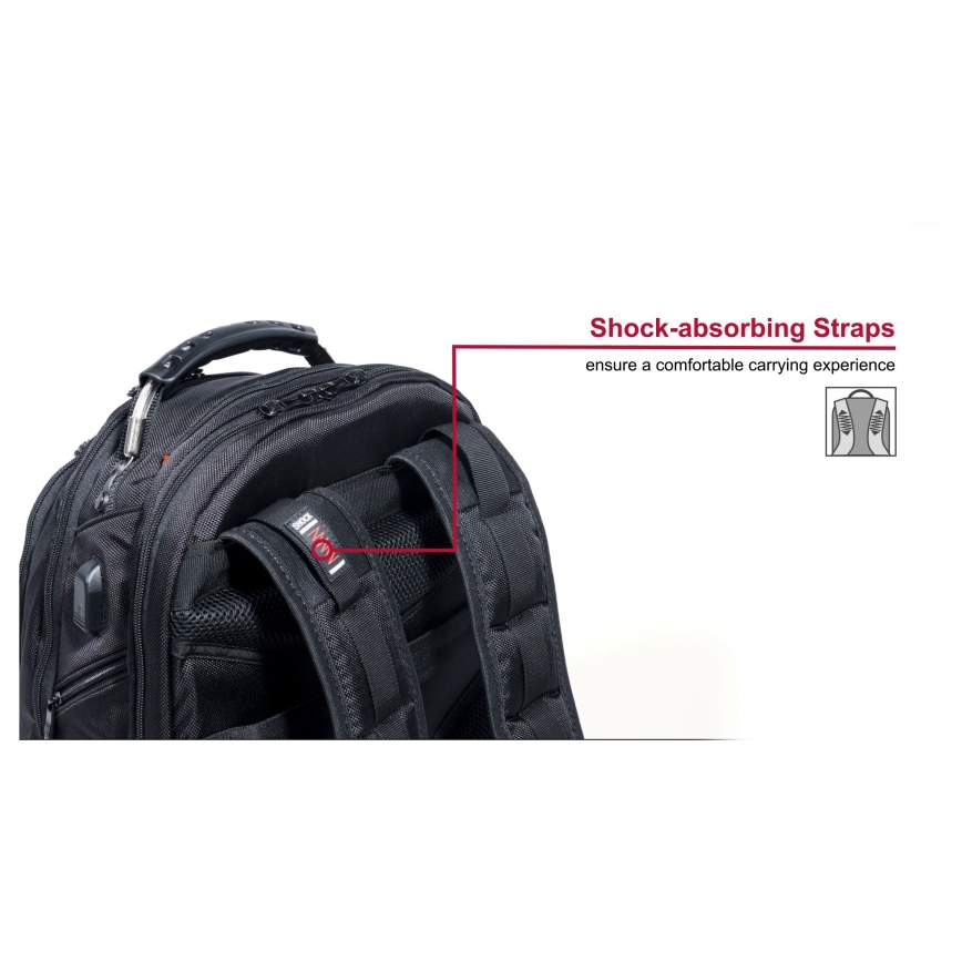 Wenger - Ryggsäck för bärbar dator 26 l 17 med fack för 10 surfplatta Ibex Ballistic Deluxe