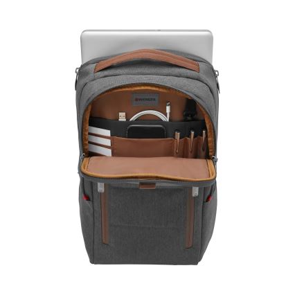 Wenger - Laptop ryggsäck 15 l 16" med ficka för surfplatta 12" + crossbody bag Stad Upgrade 2i1 grå