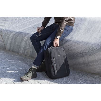 Wenger - Laptop ryggsäck 16 l 16" med ficka för surfplatta 12" Stad Traveler svart