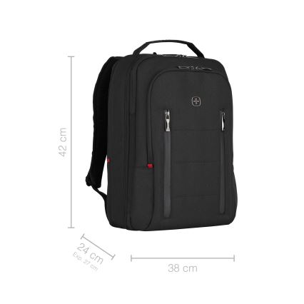 Wenger - Laptop ryggsäck 16 l 16" med ficka för surfplatta 12" Stad Traveler svart