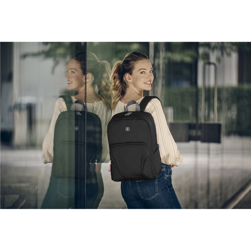Wenger - Laptop ryggsäck 20 l 15,6" med ficka för surfplatta 10" Rörelse svart