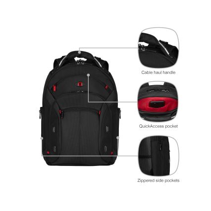 Wenger - Laptop ryggsäck 20 l 15" med ficka för surfplatta 10" Gigabyte svart