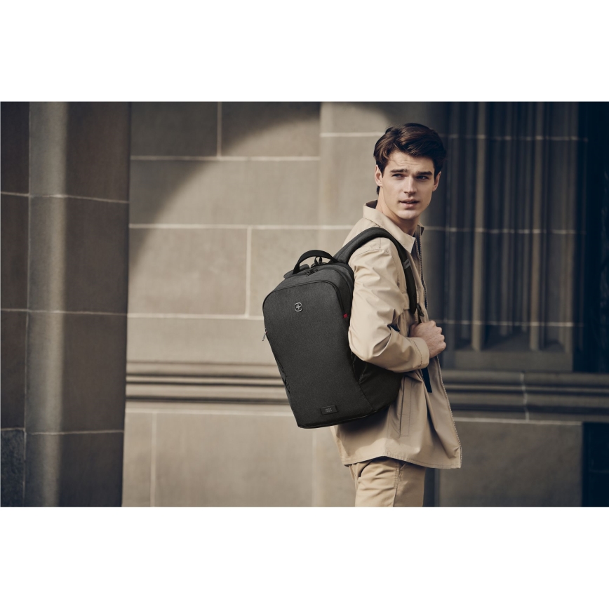 Wenger - Laptop ryggsäck 21 l 16" med ficka för surfplatta 10" MX Belysning svart