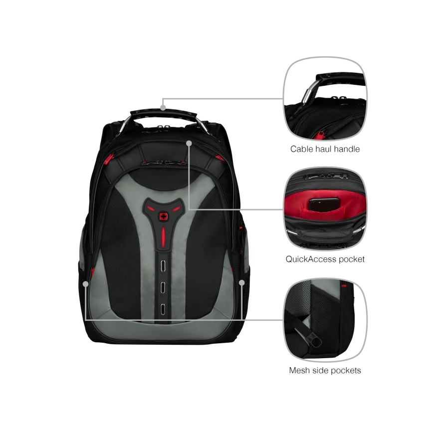 Wenger - Laptop ryggsäck 25 l 17" med ficka för surfplatta 12" Pegasus svart/grå