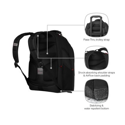 Wenger - Laptop ryggsäck 26 l 17" med ficka för surfplatta 10" Ibex Ballistic Deluxe
