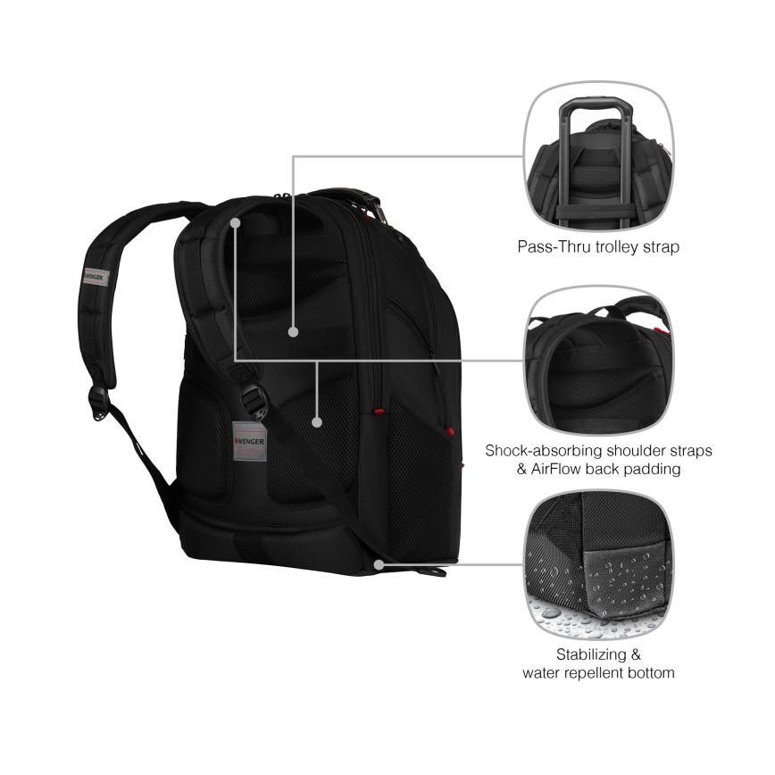 Wenger - Laptop ryggsäck 26 l 17" med ficka för surfplatta 10" Ibex Ballistic Deluxe