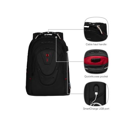 Wenger - Laptop ryggsäck 26 l 17" med ficka för surfplatta 10" Ibex Ballistic Deluxe
