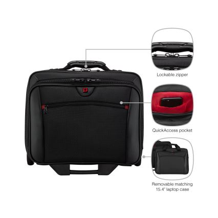 Wenger - Reseväska på hjul 23 l 17" + laptopväska 15,4" Potomac svart