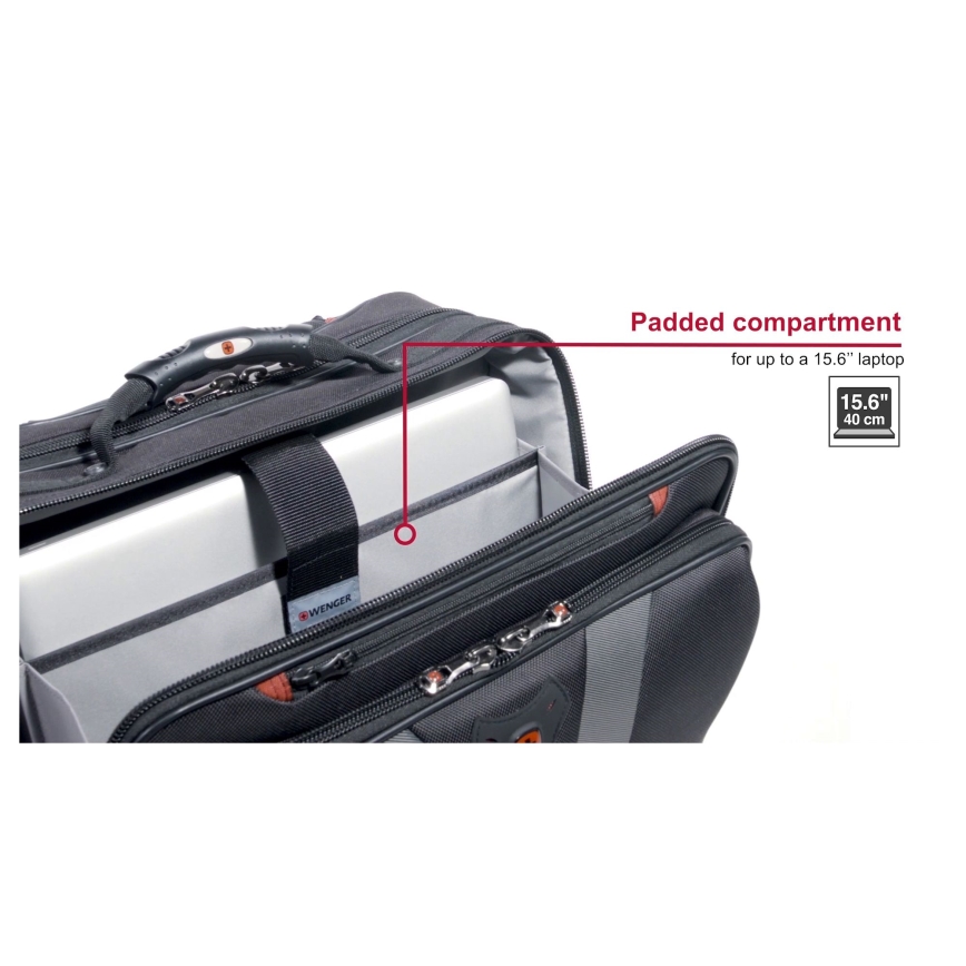 Wenger - Travel luggage på hjul 29 l + laptop låda 15,6" Granada svart