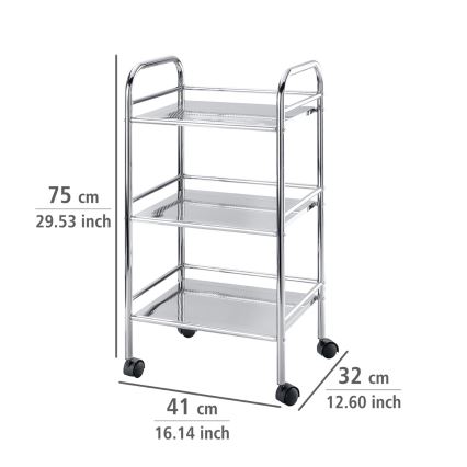 WENKO 12285100 - Rullvagn EXCLUSIVE 41x75 cm glänsande krom
