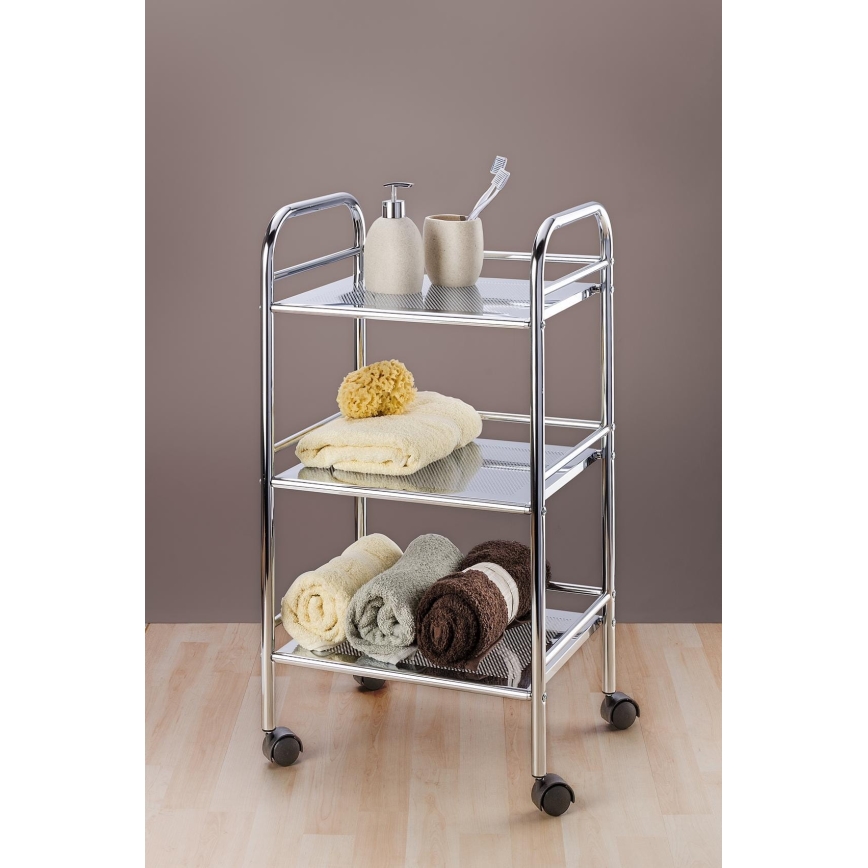 WENKO 12285100 - Rullvagn EXCLUSIVE 41x75 cm glänsande krom