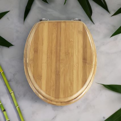 WENKO 144726100 - Toalettsits BAMBOO 34x41 cm brun/silver