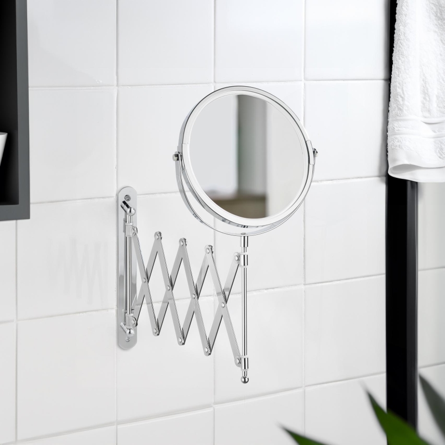 WENKO 15165100 - Sminkspegel EXCLUSIVE 19x38,5 cm polerad krom