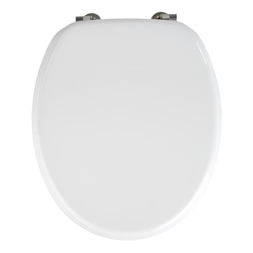 WENKO 154008100-WC toalettsits VALENCIA 43x36 cm vit/silver