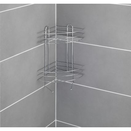WENKO 15498100 - Hörnhylla EXCLUSIVE 23x30,5 cm blank krom