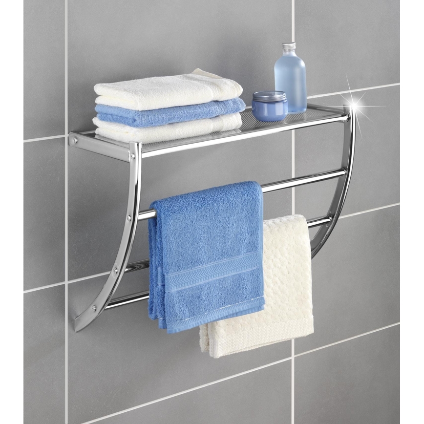 WENKO 15578100 - Handdukstativ PESCARA 56x46 cm glänsande krom