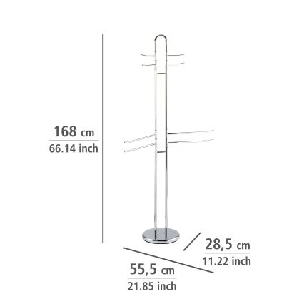 WENKO 15581100 - Handdukställ PALERMO 55,5x168 cm polerad krom