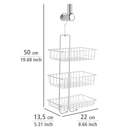 WENKO 15888100 - Hylla NIVALA 22x50 cm blankkrom