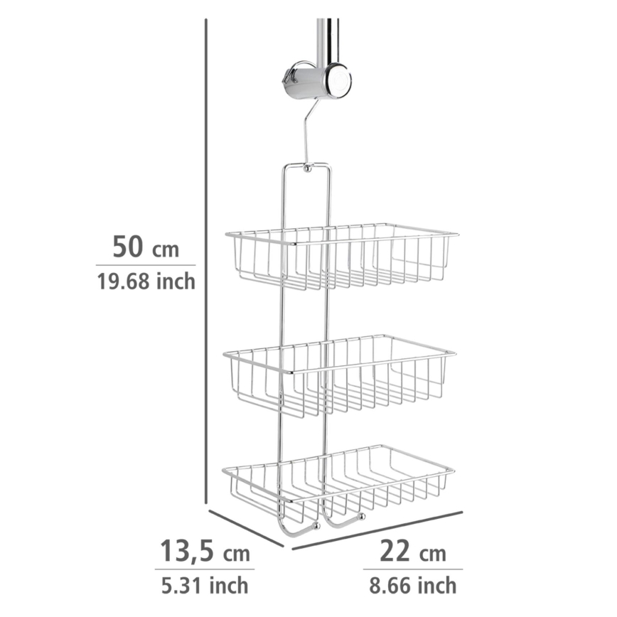 WENKO 15888100 - Hylla NIVALA 22x50 cm blankkrom