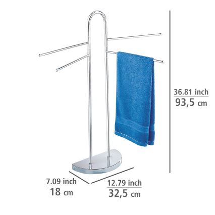WENKO 16610100 - Handduksställ COSENZA 33x93,5 cm i blank krom