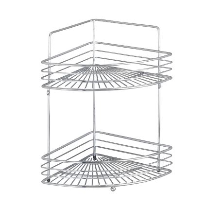 WENKO 16821100 - Hörnhylla MILANO 31,5x37 cm glänsande krom