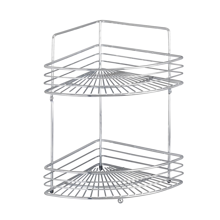 WENKO 16821100 - Hörnhylla MILANO 31,5x37 cm glänsande krom