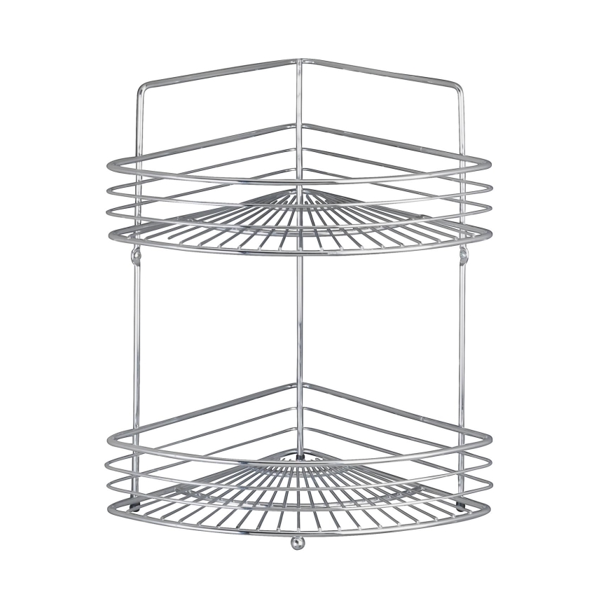 WENKO 16821100 - Hörnhylla MILANO 31,5x37 cm glänsande krom