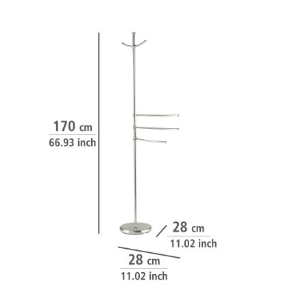 WENKO 16827100 - Stativ ADIAMO 28x170 cm silverfärgat